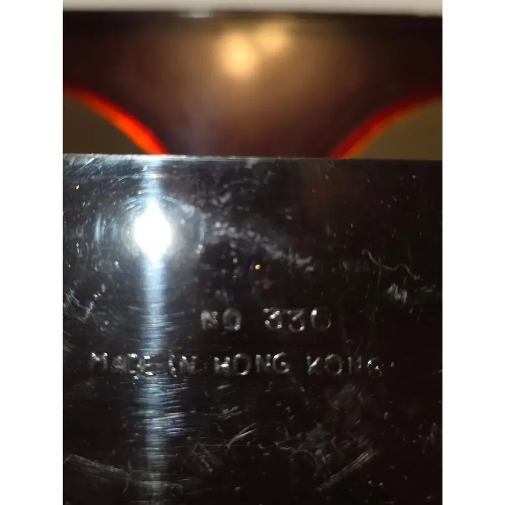 Vitg Lucite Vanity Mirror Double Sided Magnification Reddish Brown Wall-Mounted